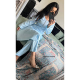 Boski linen 23/a4 sky blue